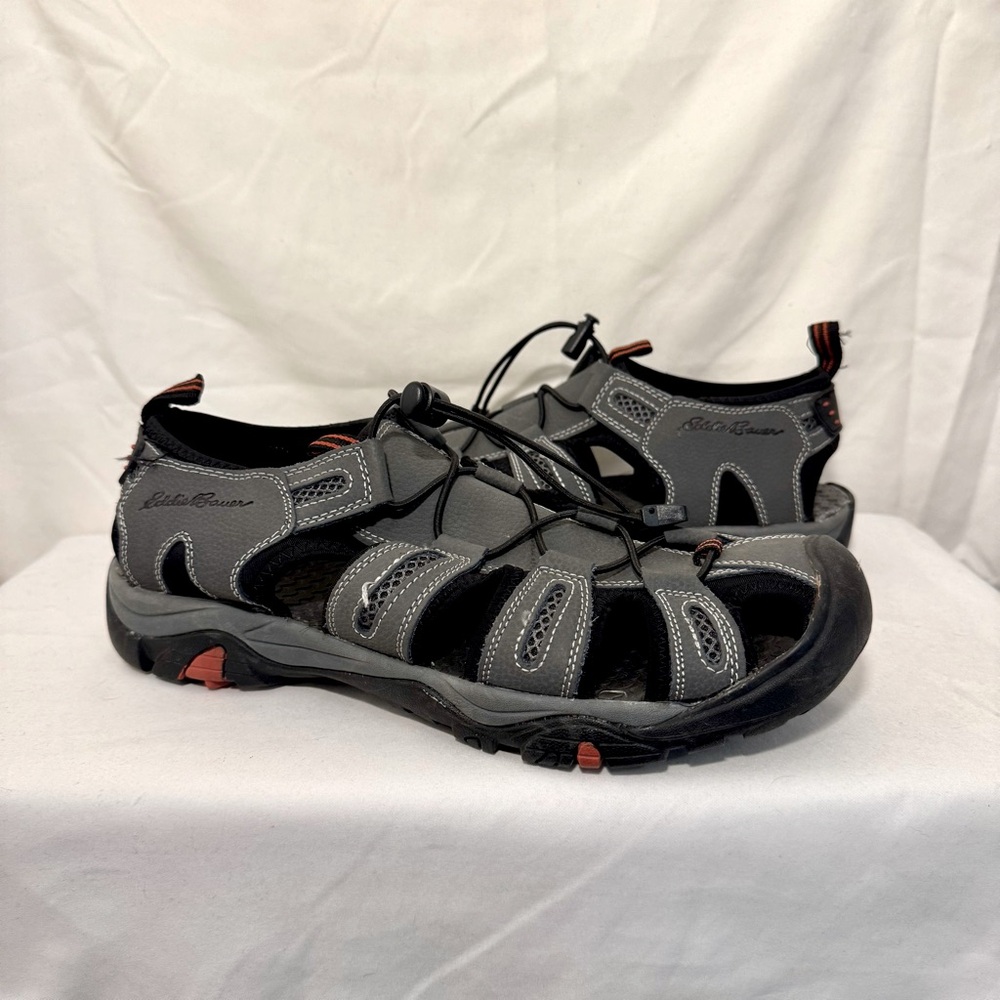Eddie Bauer Mens Size 12 Troy Adventure‎ Trail Sandals Hiking Shoes Gray/Black